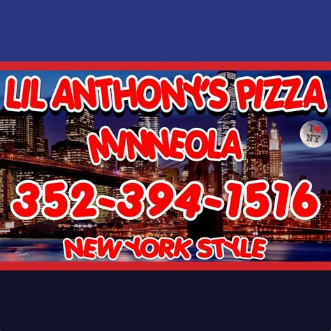 Little anthony's pizza minneola - Little Anthony's Pizza: Average pizza - See 73 traveler reviews, 9 candid photos, and great deals for Minneola, FL, at Tripadvisor. Minneola. Minneola Tourism Minneola Hotels Minneola Bed and Breakfast Minneola Vacation Rentals Flights to Minneola Little Anthony's Pizza; Things to Do in Minneola Minneola Travel Forum …